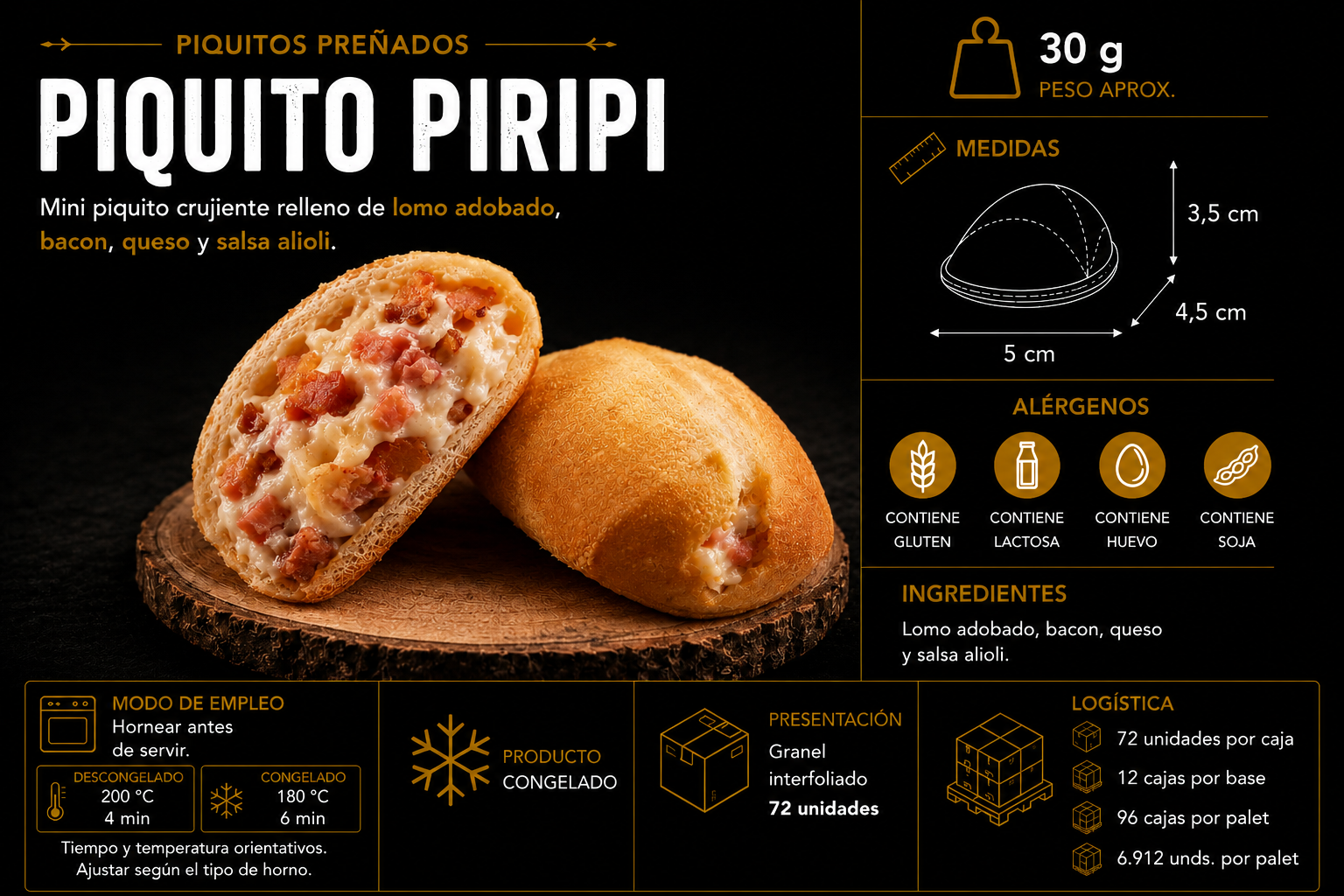 Piquito relleno estilo piripi para hostelería y eventos