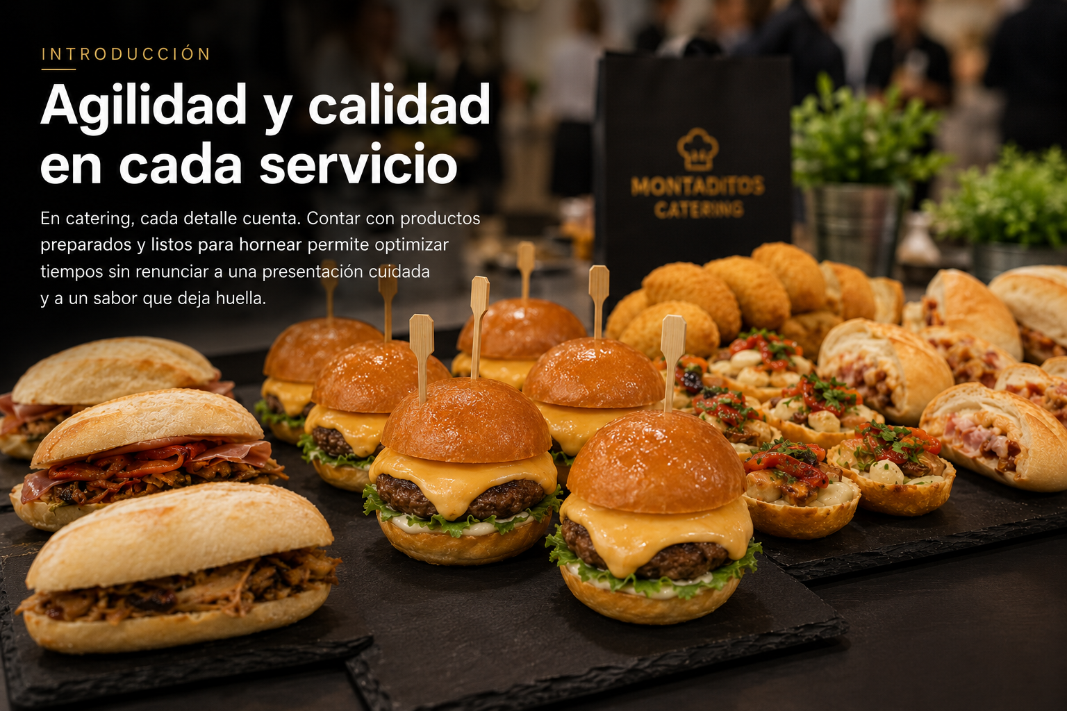 Productos para catering y hostelería preparados para servicio profesional
