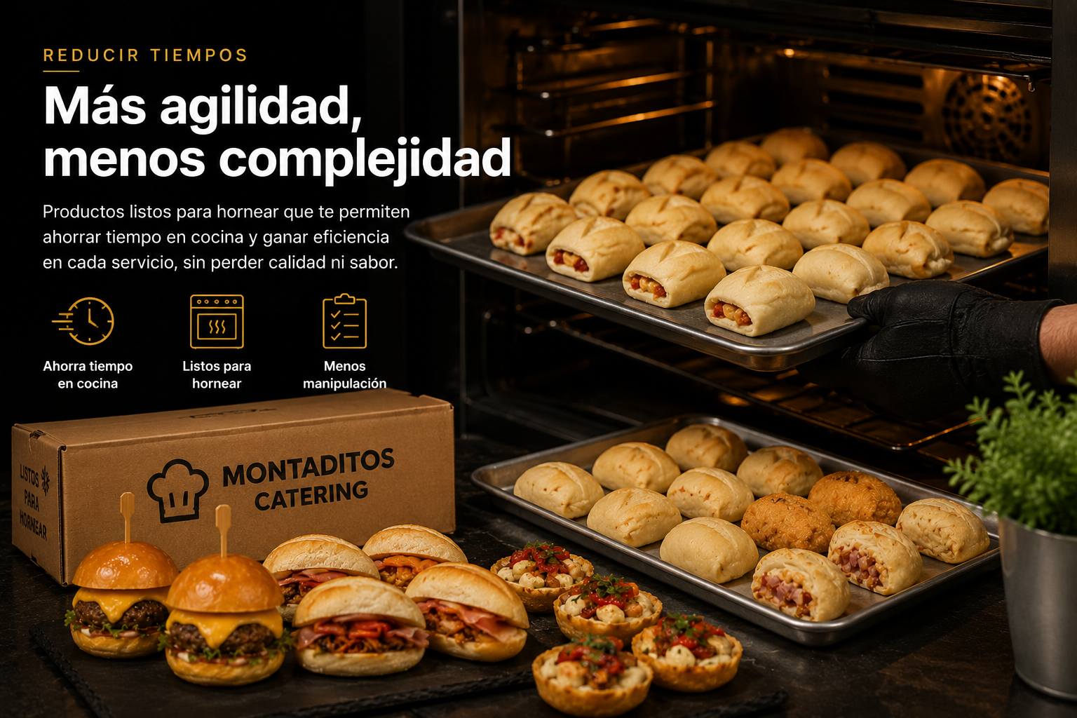 Productos listos para servir en catering y eventos