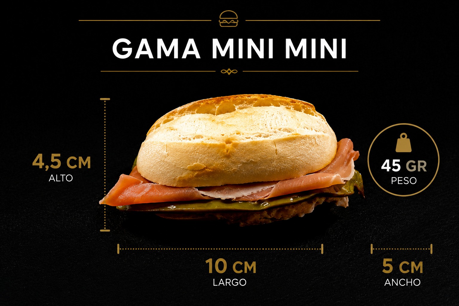 Mini montaditos artesanos congelados para catering